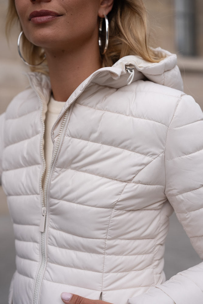 Cream quilted jacket