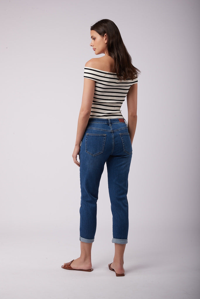 Denim boyfriend jeans