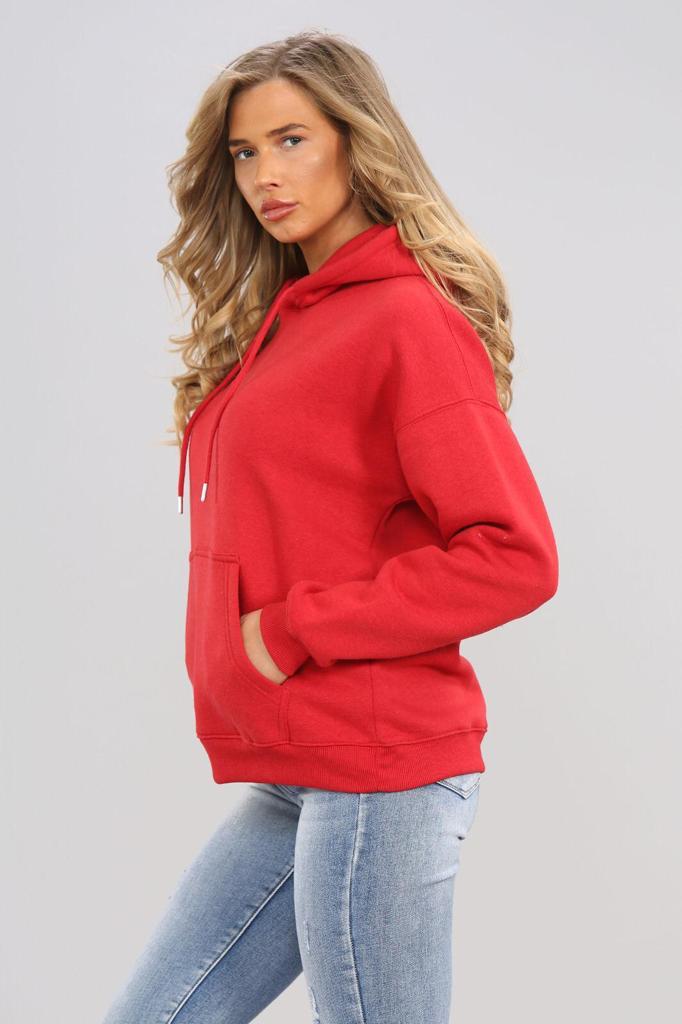 Vicki Red Plush Hoodie