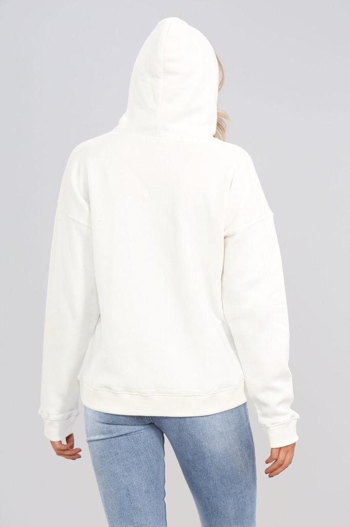 Vicki White Plush Hoodie