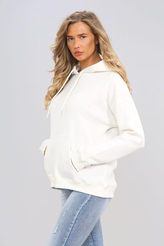 Vicki White Plush Hoodie