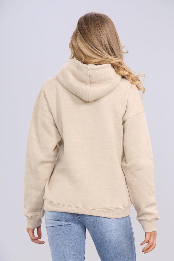 Vicki Cream Plush Hoodie