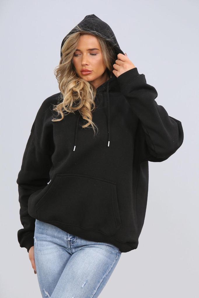 Vicki Black Plush Hoodie