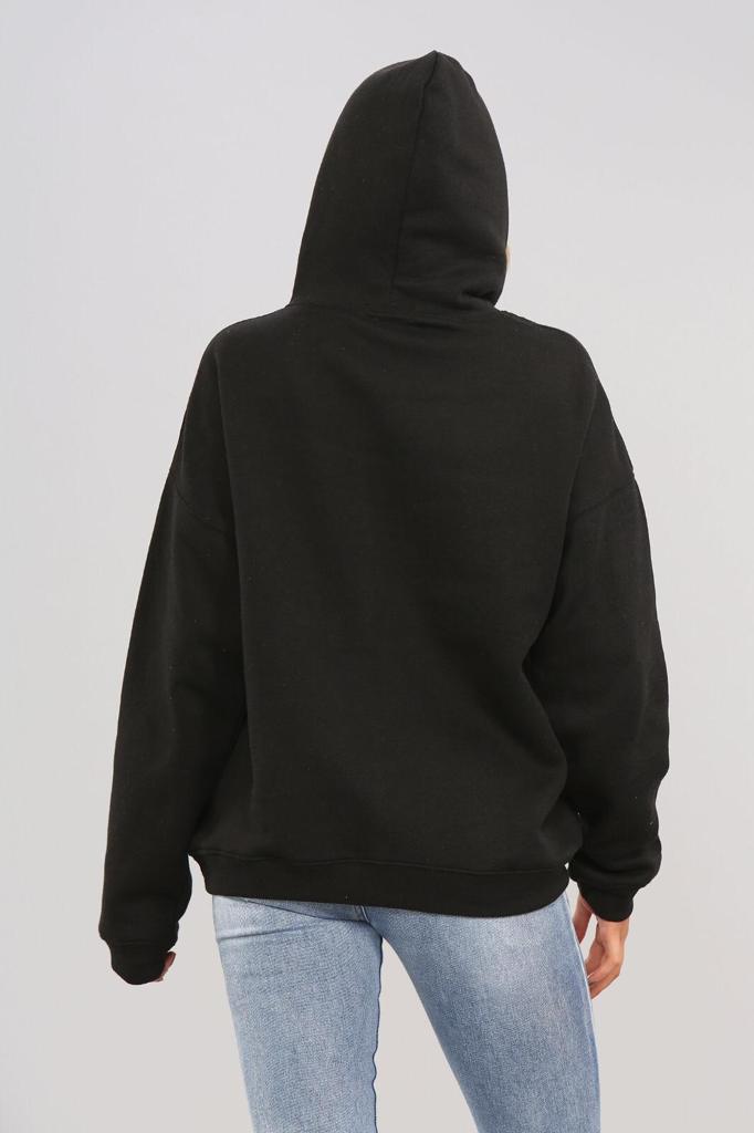 Vicki Black Plush Hoodie