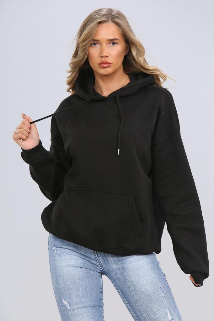 Vicki Black Plush Hoodie